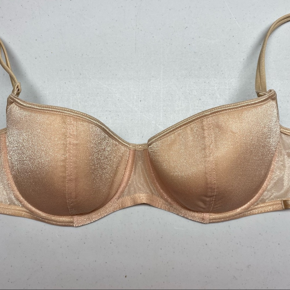 LS SHIMMERY GLD Lightly lined Balcony, 36B. *P1006